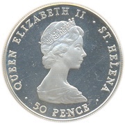 50 Pence - Elizabeth II Royal Visit; Silver Proof Issue obverse image