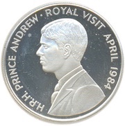 50 Pence - Elizabeth II Royal Visit; Silver Proof Issue, United Kingdom, 1984 reverse image