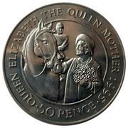 50 Pence - Elizabeth II Queen Mother, United Kingdom, 1995 reverse image