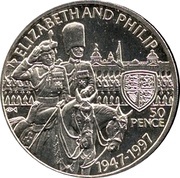 50 Pence - Elizabeth II Golden Wedding, United Kingdom, 1997 reverse image