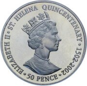 50 Pence - Elizabeth II Royal Visit obverse image