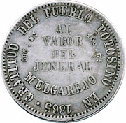1 Melgarejo Monetary Medal reverse image