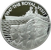 50 Pence - Elizabeth II Royal Visit; Silver Proof Issue, United Kingdom, 2002 reverse image