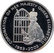 50 Pence - Elizabeth II Coronation Jubilee, United Kingdom, 2003 reverse image