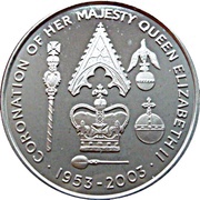 50 Pence - Elizabeth II Coronation implements, United Kingdom, 2003 reverse image