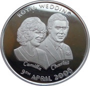 50 Pence - Elizabeth II Wedding of Charles and Camilla, United Kingdom, 2005 reverse image