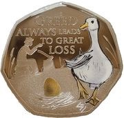 50 Pence - Elizabeth II Aesop's Fables, United Kingdom, 2022 reverse image