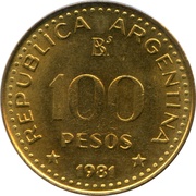 100 Pesos magnetic obverse image