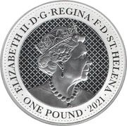 1 Pound - Elizabeth II Cash India Wildlife: The Elephant obverse image