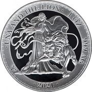 1 Pound - Elizabeth II Una and The Lion, United Kingdom, 2021 reverse image