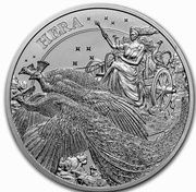 1 Pound - Elizabeth II Hera and the Peacock, United Kingdom, 2022 reverse image
