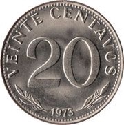 20 Centavos, Bolivia, 1965-1973 reverse image