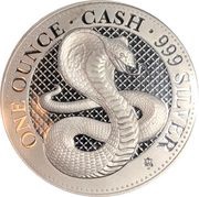 1 Pound - Elizabeth II Cash India Wildlife: Cobra, United Kingdom, 2022 reverse image