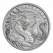 1 Pound - Elizabeth II Posthumous; Japanese Trade Dollar, United Kingdom, 2023 reverse image
