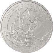 1 Pound - Charles III Boston Tea Party, United Kingdom, 2023 reverse image