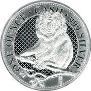 1 Pound - Charles III Cash India Wildlife: Macaque Monkey, United Kingdom, 2023 reverse image