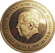 1 Pound - Charles III Owl of Athens; 1 oz Fine Silver obverse image