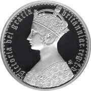 2 Pounds - Elizabeth II The Victoria Gothic Crown, United Kingdom, 2022 reverse image