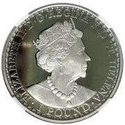 1 Pound - Elizabeth II Posthumous; Una and the Lion obverse image
