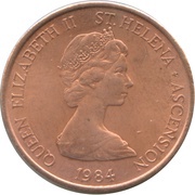 1 Penny - Elizabeth II 2nd portrait obverse image