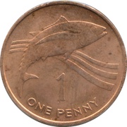 1 Penny - Elizabeth II 2nd portrait, United Kingdom, 1984 reverse image