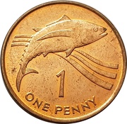 1 Penny - Elizabeth II 3rd portrait, United Kingdom, 1997-2006 reverse image