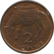 2 Pence - Elizabeth II 2nd portrait, United Kingdom, 1984 reverse image