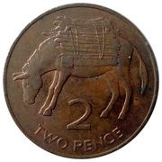 2 Pence - Elizabeth II 3rd portrait, United Kingdom, 1991 reverse image
