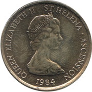5 Pence - Elizabeth II 2nd portrait; large type obverse image