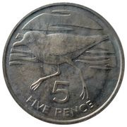 5 Pence - Elizabeth II 3rd portrait, United Kingdom, 1991 reverse image