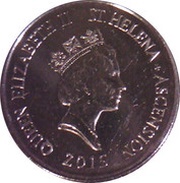 5 Pence - Elizabeth II 3rd portrait; small type; magnetic obverse image