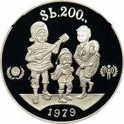 200 Pesos Bolivianos Year of the Child reverse image