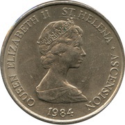 10 Pence - Elizabeth II 2nd portrait; large type obverse image