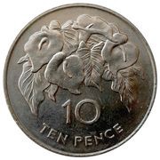 10 Pence - Elizabeth II 3rd portrait, United Kingdom, 1991 reverse image