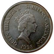 10 Pence - Elizabeth II 3rd portrait; small type obverse image