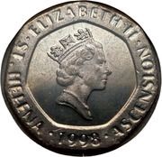20 Pence - Elizabeth II 3rd portrait obverse image