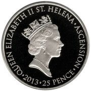 25 Pence - Elizabeth II Garter Day obverse image