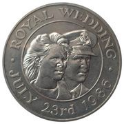 50 Pence - Elizabeth II Royal Wedding, United Kingdom, 1986 reverse image