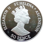 50 Pence - Elizabeth II Royal Wedding; Silver Proof Issue obverse image