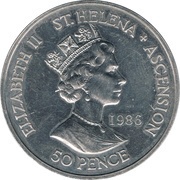 50 Pence - Elizabeth II Napoléon's Death obverse image