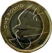 1 Pound - Elizabeth II Bimetallic reverse image