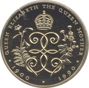 2 Pounds - Elizabeth II Queen Mother, United Kingdom, 1990 reverse image