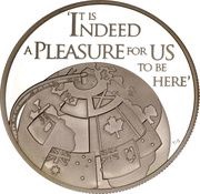 5 Pounds - Elizabeth II Globe with flags, United Kingdom, 2012 reverse image
