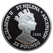 25 Pounds - Elizabeth II Napoleon's Death obverse image