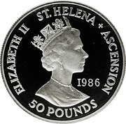 50 Pounds - Elizabeth II Napoléon's Death obverse image
