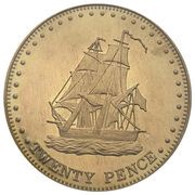 20 Pence - Elizabeth II, United Kingdom, 2008 reverse image