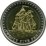 25 Pence - Elizabeth II, United Kingdom, 2008 reverse image