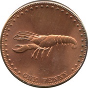 1 Penny - Elizabeth II 4th portrait; St. Helena Dependency, United Kingdom, 2008 reverse image