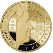 ⅛ Sovereign - Charles III Greatest Monarchs - Queen Elizabeth II, United Kingdom, 2023 reverse image