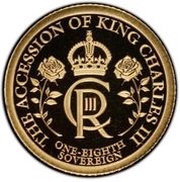 ⅛ Sovereign - Charles III Accession to the throne, United Kingdom, 2023 reverse image